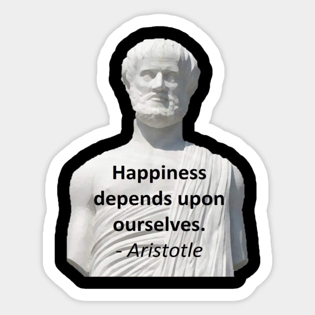 Aristotle - Happines Sticker by jmtaylor